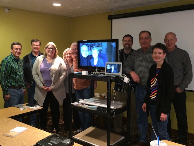 Global Equipping Division, with our leader Phil Arendt and his wife skyping in