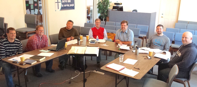 Group of EFCA pastors studying Pathways in Lynnwood, WA
