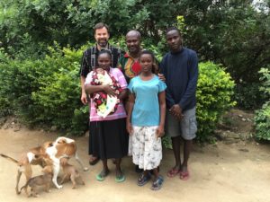 Kioko's family at their home in Nzaui region